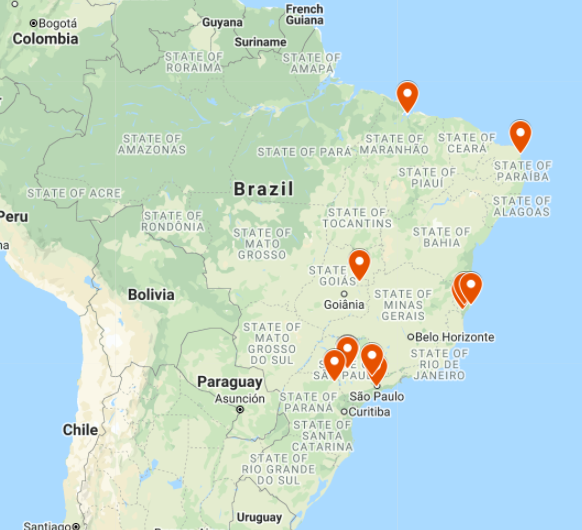 screenshot do mapeamento de projetos independentes da economia criativa no brasil